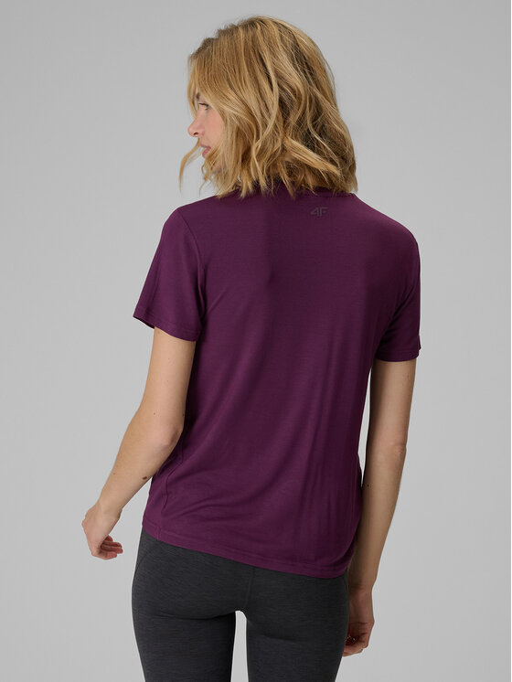 4F 4F T-Shirt SPORT OFFICE Fioletowy Regular Fit