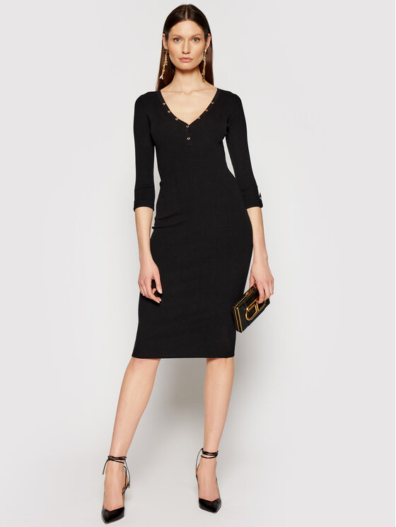 Vestito di maglia AM-54B-11E2-V260 Nero Slim Fit