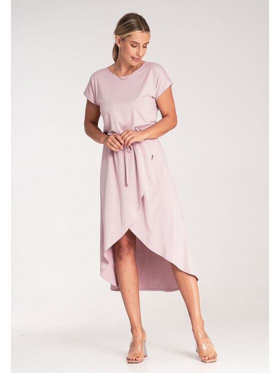 FIGL FIGL Každodenné šaty M1041 Ružová Casual Fit