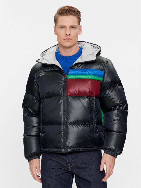 Lacoste Vatovaná bunda BH1639 Čierna Regular Fit