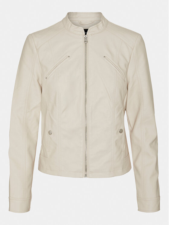 Vero Moda Vero Moda Kurtka z imitacji skóry Favodona 10288555 Beżowy Regular Fit