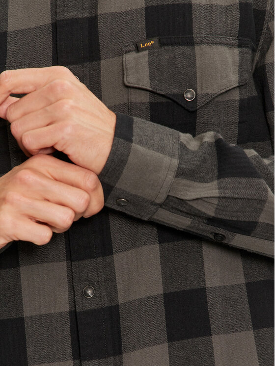 Lee Lee Πουκάμισο Clean Western 112355745 Γκρι Regular Fit