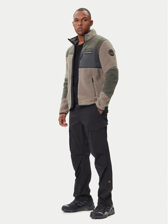 Napapijri Napapijri Fleecejacke Yupik NP0A4GNT Grün Regular Fit