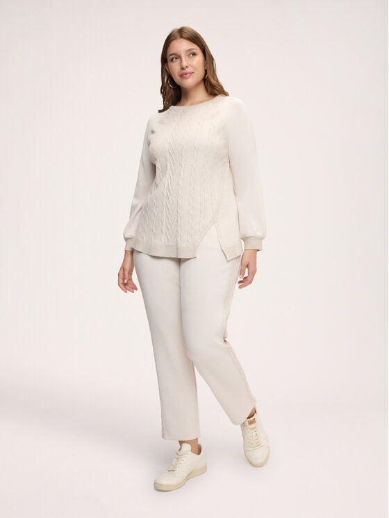 Fiorella Rubino Fiorella Rubino Maglione M445L008712N002 Crema Regular Fit