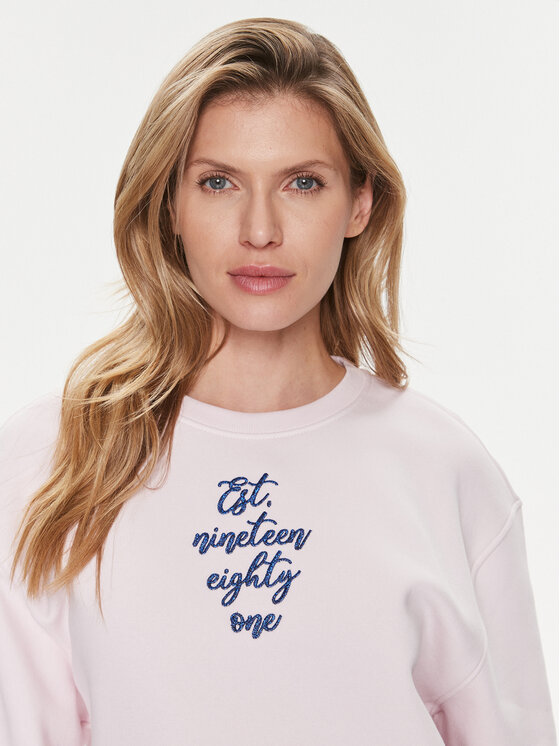 Guess Guess Felpa Destiny W4RQ10 K9Z21 Rosa Regular Fit