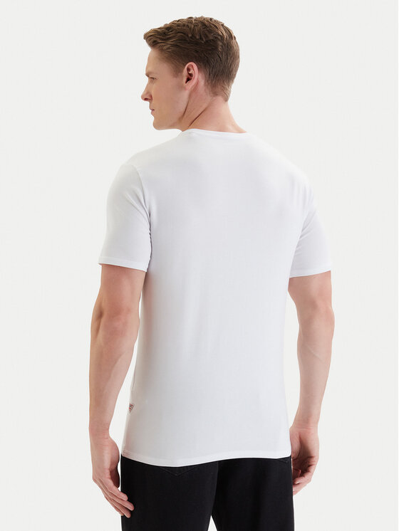 Guess Guess T-Shirt F6GI01 J1314 Biały Slim Fit