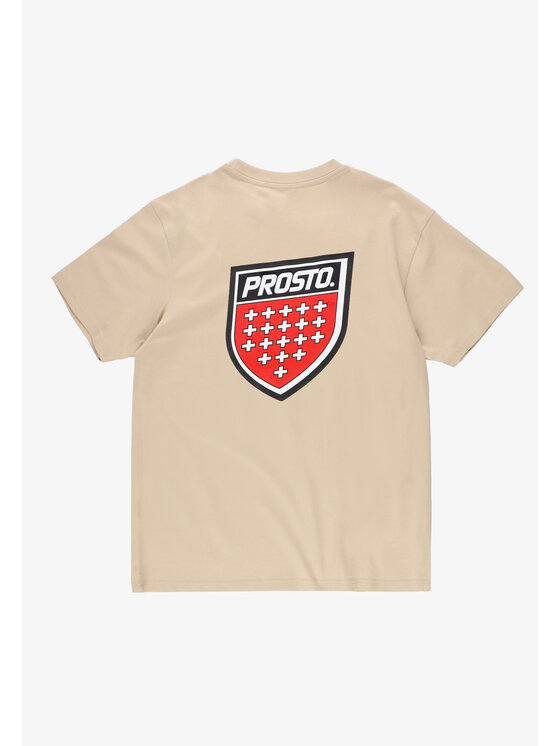 PROSTO. PROSTO. T-Shirt Shield Big KL261MTEE1081 Beżowy Regular Fit