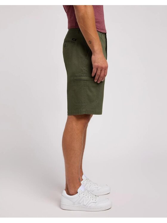 Lee Lee Szorty materiałowe XC Weltpocket Short Zielony Regular Fit
