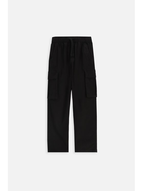 Coccodrillo Coccodrillo Kalhoty z materiálu ZC5119102ABJ-021 Černá Regular Fit
