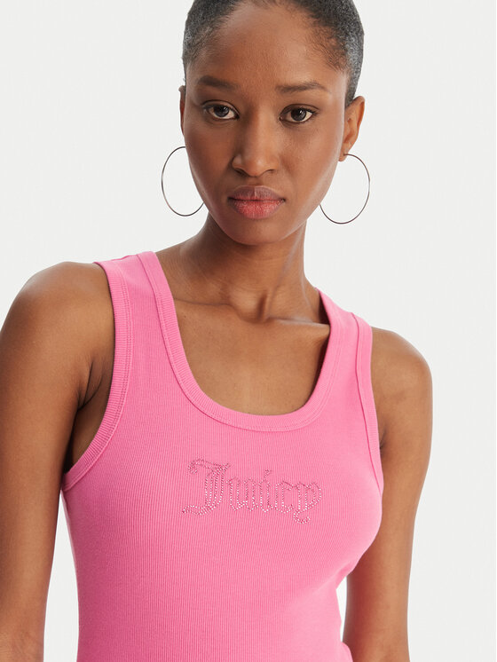 Juicy Couture Juicy Couture Felső Thin Strap JCWLV126308 Rózsaszín Slim Fit