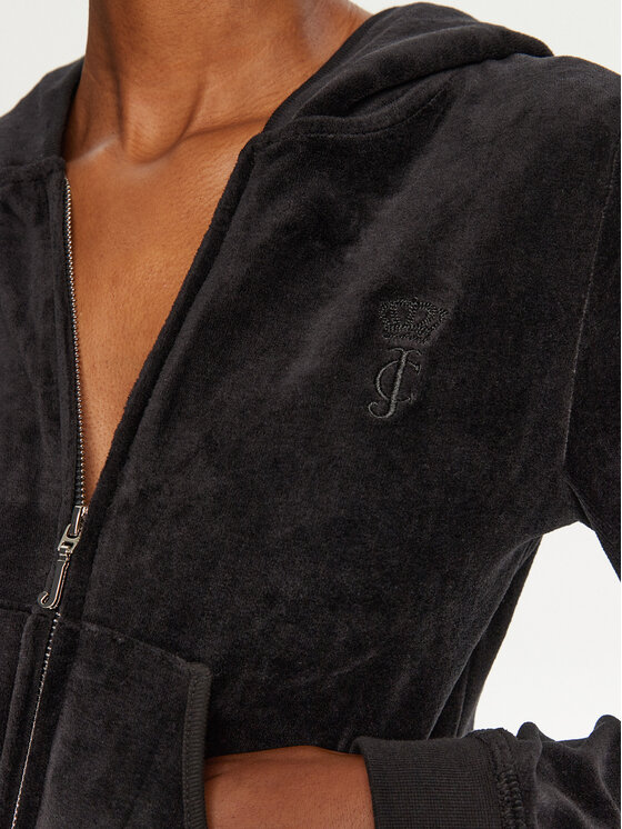 Juicy Couture Juicy Couture Majica dugih rukava Robyn JCSEBJ007 Crna Slim Fit