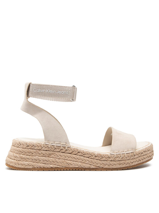 Calvin Klein Jeans Espadrile Sporty Wedge Sandal Ankle Clip YW0YW00567