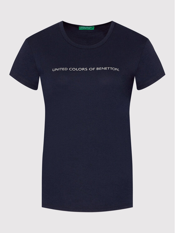 United Colors Of Benetton United Colors Of Benetton Tričko 3GA2E16A2 Tmavomodrá Regular Fit