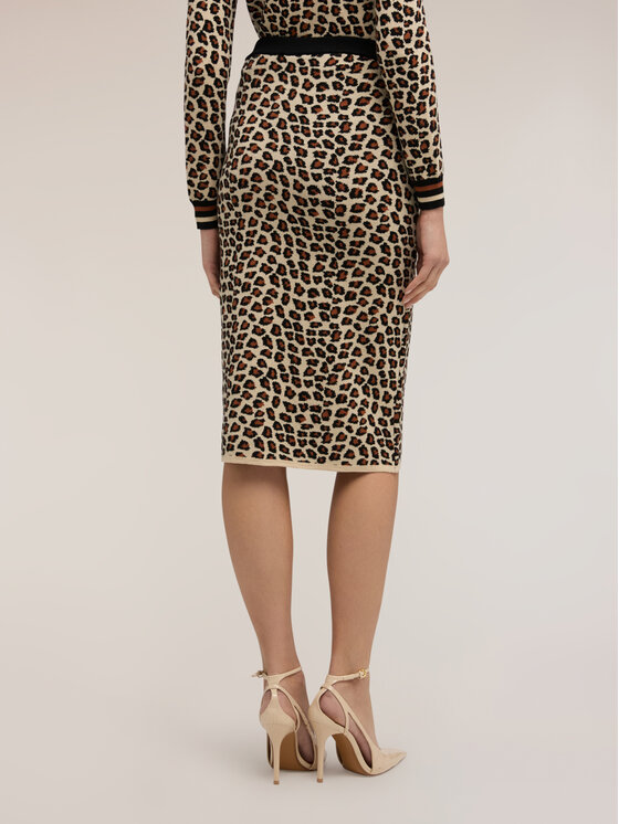 Motivi Motivi Gonna midi 1606W000714N0R2 Écru Slim Fit