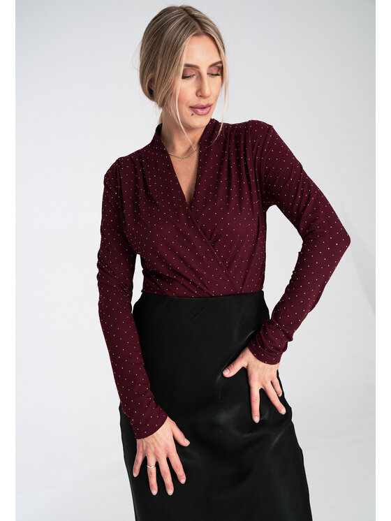 FIGL FIGL Body M1080 Bordová Classic Fit