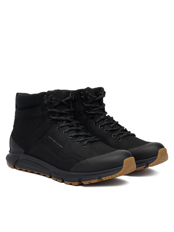 Tommy Hilfiger Tommy Hilfiger Kotníková obuv Outdoor Runner Hi Wpm FM0FM05575 Černá