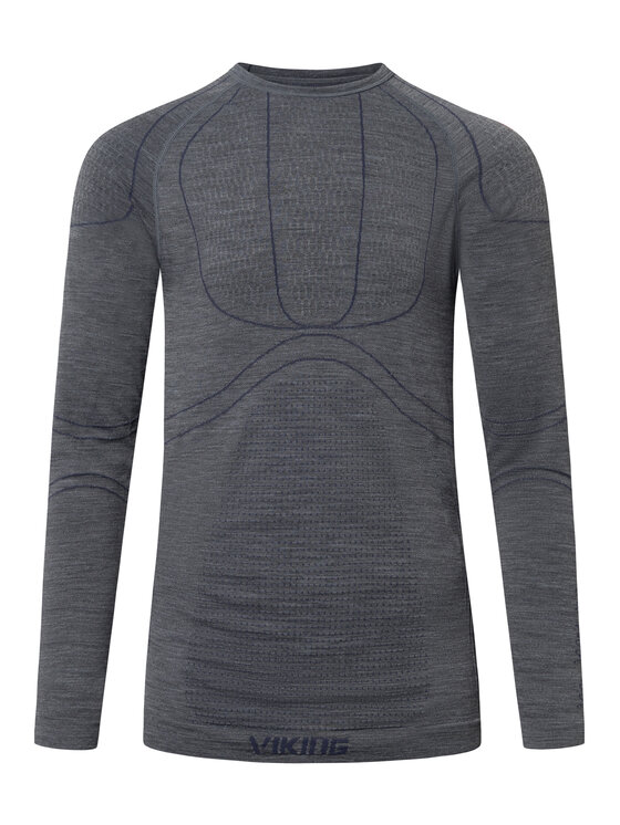 Viking Viking Komplet bielizny termoaktywnej Lan Pro Merino Szary