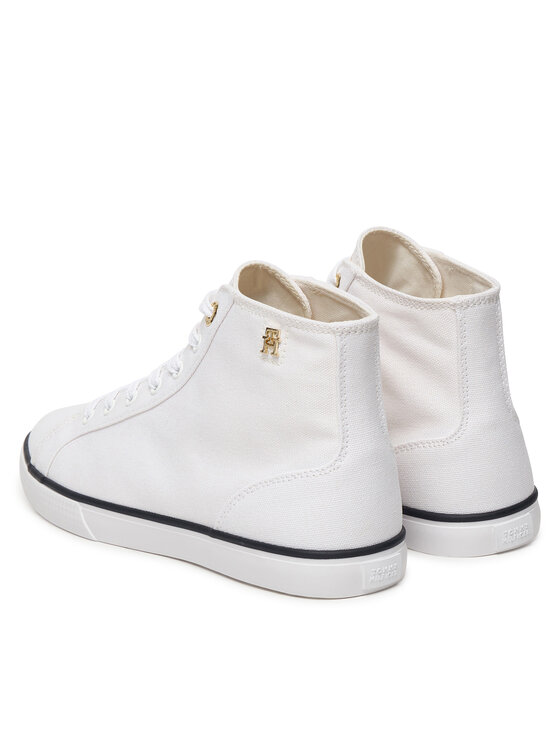 Tommy Hilfiger Tommy Hilfiger Trampki Th Chic Low Profile Mid Cut FW0FW09356 Biały