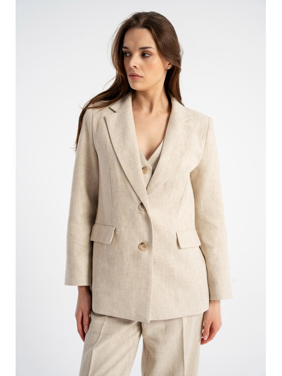 CLICK CLICK Σακάκι 70-904 Μπεζ Comfortable Fit