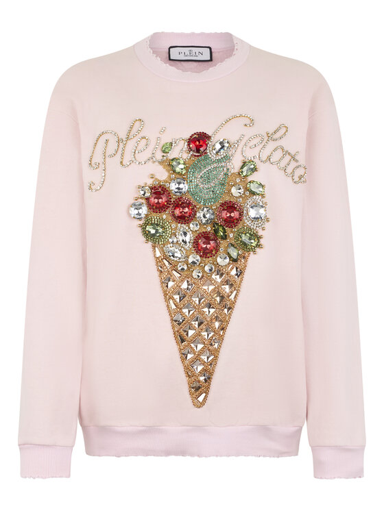 PHILIPP PLEIN PHILIPP PLEIN Bluza 30537 Różowy Regular Fit