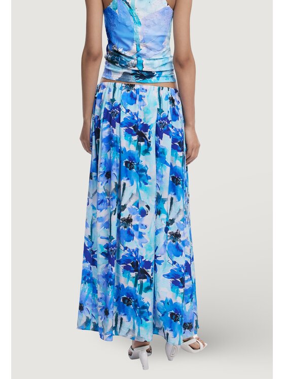 Desigual Desigual Gonna SKIRT FIORI Blu Casual Fit