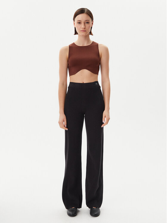 Calvin Klein Jeans Calvin Klein Jeans Úpletové nohavice J20J225336 Čierna Slim Fit