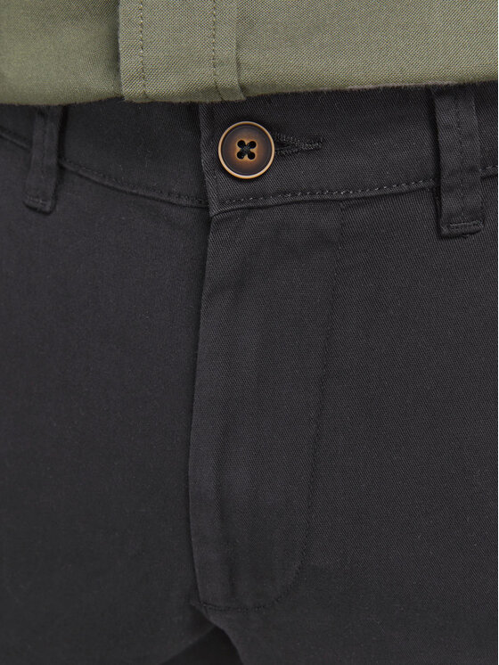 Jack&Jones Jack&Jones Hlače iz tkanine Marco Dave 12174152 Črna Slim Fit