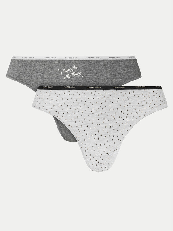 YSABEL MORA YSABEL MORA 2er-Set Stringtangas 19007 Grau