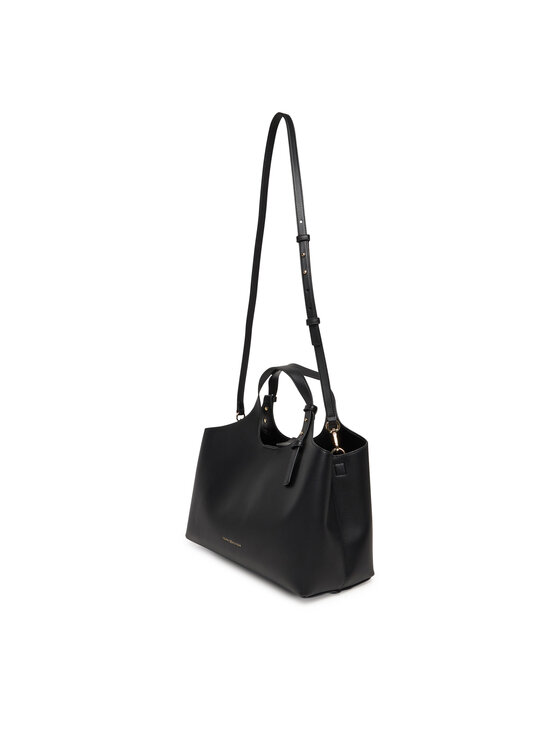 Tommy Hilfiger Tommy Hilfiger Geantă Th Logo Satchel AW0AW18282 Negru