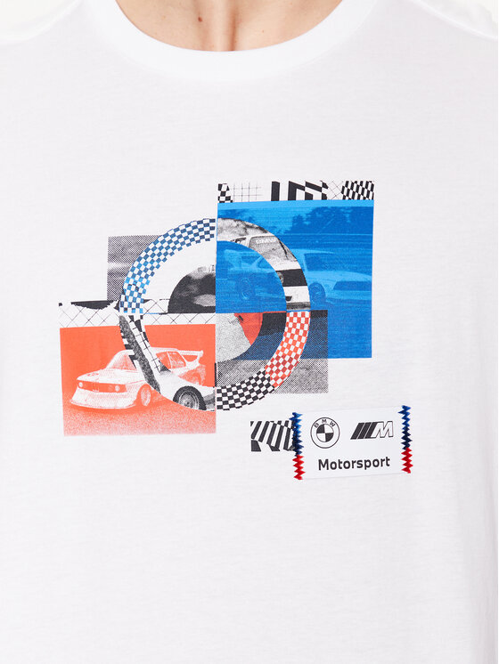 Puma T-Shirt Bmw Statement Motorsport Weiß Graphic Car Fit Regular M 538116