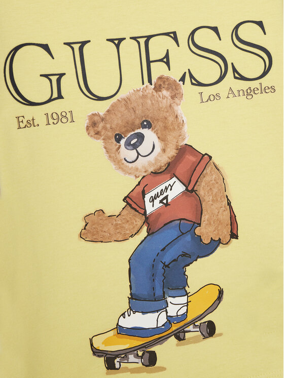 Guess Guess Тишърт N5GI04 K8HM4 Жълт Regular Fit
