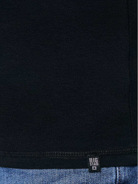 BIG STAR BIG STAR T-Shirt SUPICLASSIC Czarny Slim Fit