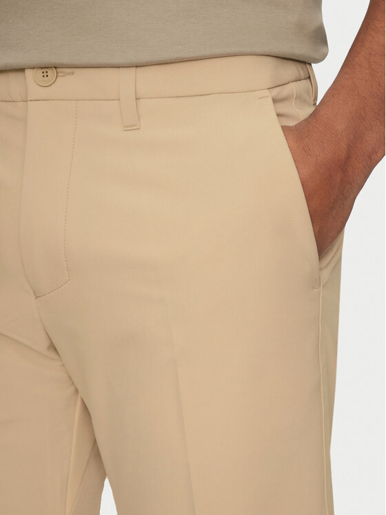 BOSS BOSS Hlače iz tkanine T_Commuter 50534303 Bež Slim Fit