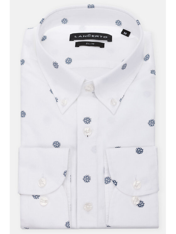 Lancerto Lancerto Koszula Raul KO073122000025 Biały Slim Fit