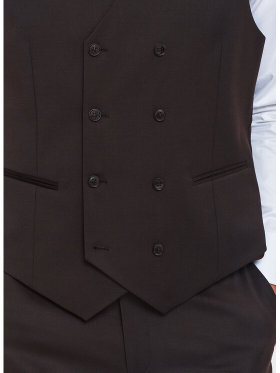 Pako Lorente Pako Lorente Kamizelka garniturowa P26SF-8G-042 Brązowy Slim Fit