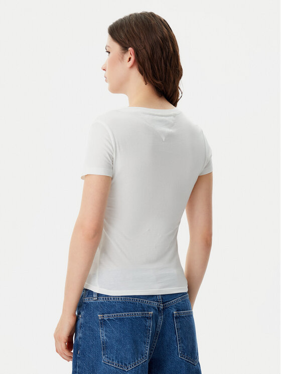 Tommy Jeans Tommy Jeans T-shirt DW0DW20458 Bianco Slim Fit
