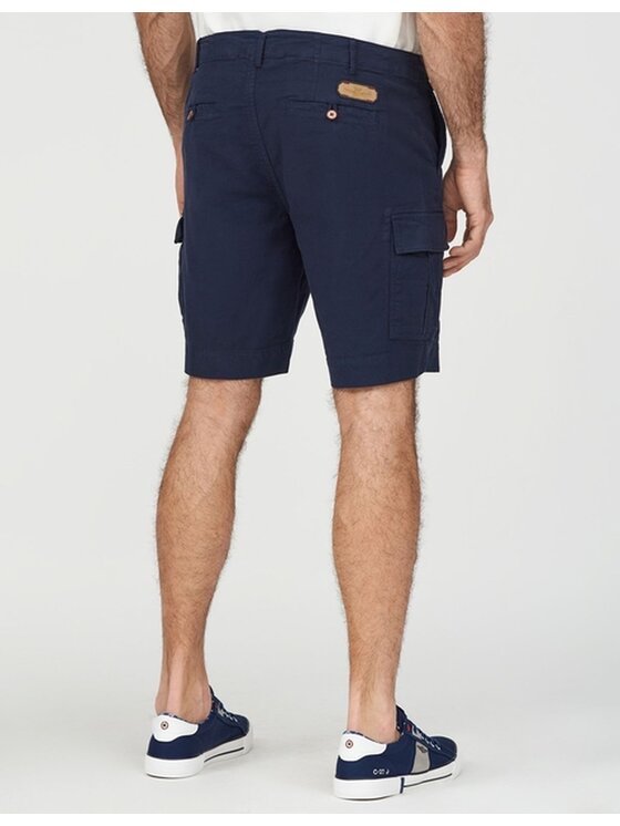 Aeronautica Militare Aeronautica Militare Bermuda Bermuda in misto lino con coulisse Blu Regular Fit