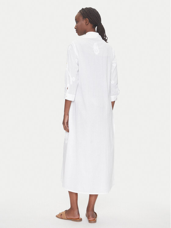 Selmark Selmark Vestito estivo BC196 Bianco Relaxed Fit