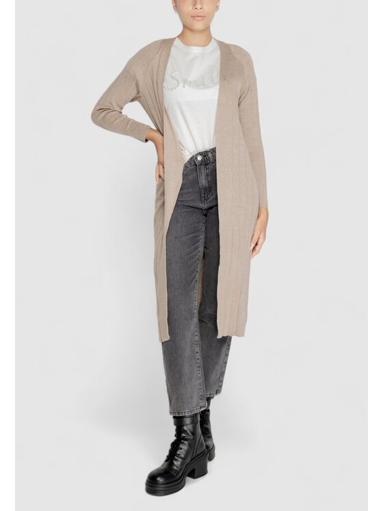 ONLY ONLY Cardigan ONLTESS LS LONG OPEN CARDIGAN KNT Beige Long Fit
