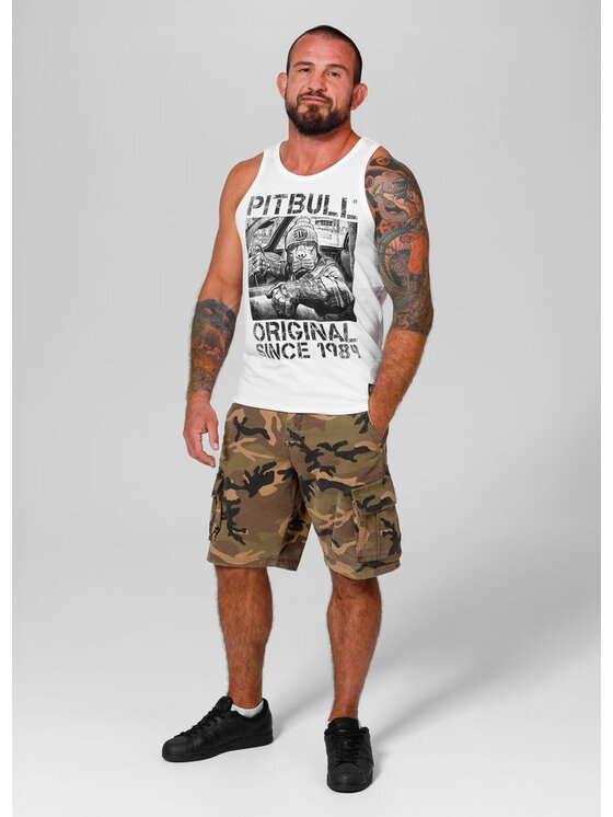 PITBULL PITBULL Tank top Tank Biały Regular Fit