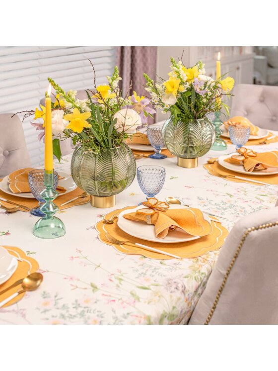 Roseberry Home Roseberry Home Podkładka na stół haftowana Yellow Petali Żółty