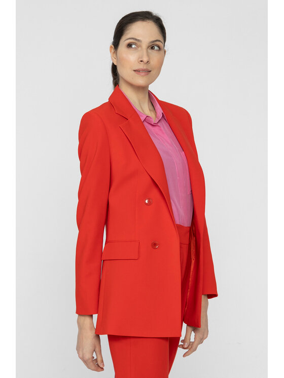 Deni Cler Milano Deni Cler Milano Marynarka W-DC-6014-D2-A2-30-1 Czerwony Regular Fit