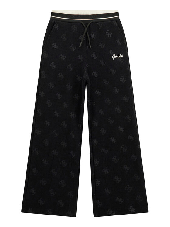 Guess Guess Teplákové kalhoty J5BQ17 K1902 Černá Wide Leg