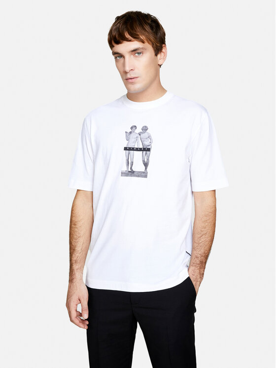 Sisley Sisley T-särk 3I1XS103I Valge Regular Fit