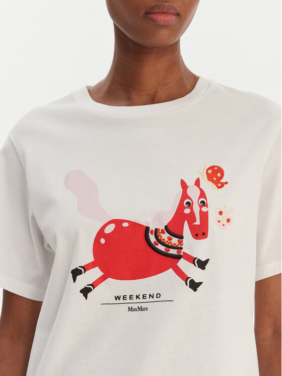 Weekend Max Mara Weekend Max Mara Marškinėliai West 2615971041 Balta Regular Fit