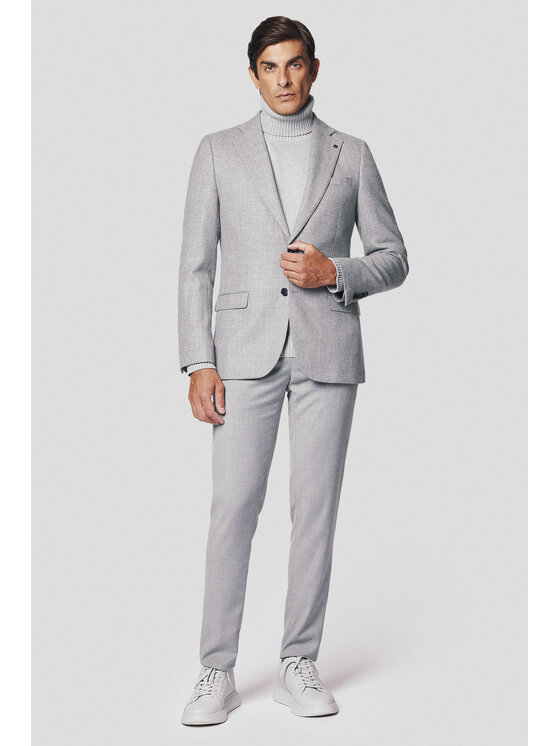 Lancerto Lancerto Marynarka Hesperia MA073224000004 Szary Slim Fit