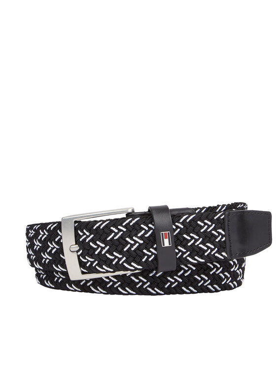 Tommy Hilfiger Pánsky opasok Adan 3.5 Elastic AM0AM12051 Čierna