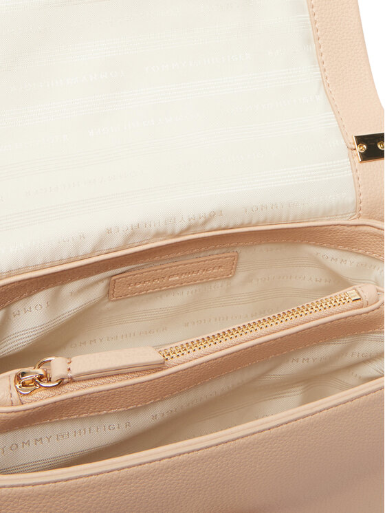 Tommy Hilfiger Tommy Hilfiger Ročna torba Th Monogram Pebble Grain Crossbody Bag AW0AW17216 Roza