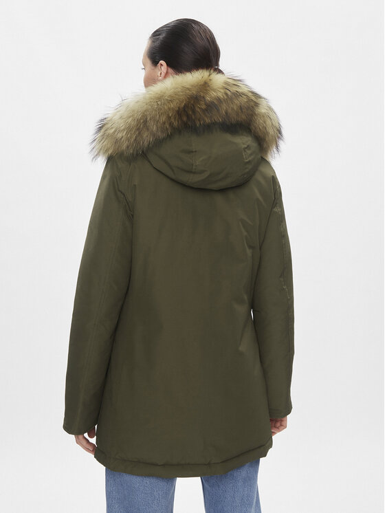 Woolrich Woolrich Μπουφάν πουπουλένιο Arctic Raccoon CFWWOU0538FRUT0001 Πράσινο Regular Fit