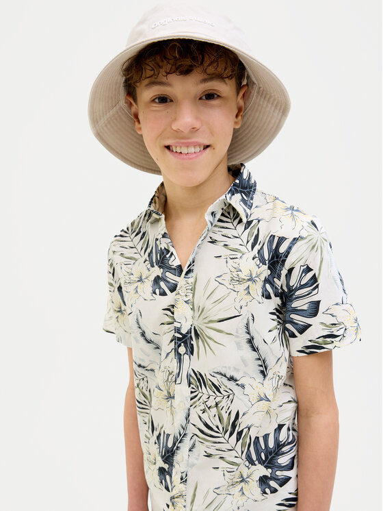 Jack & Jones Junior Jack & Jones Junior Koszula Hawaii 12269273 Écru Regular Fit